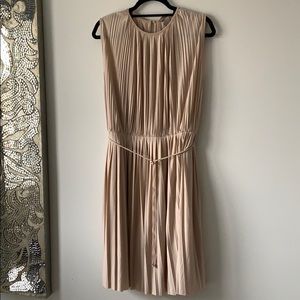Pleated H&M Champagne color dress